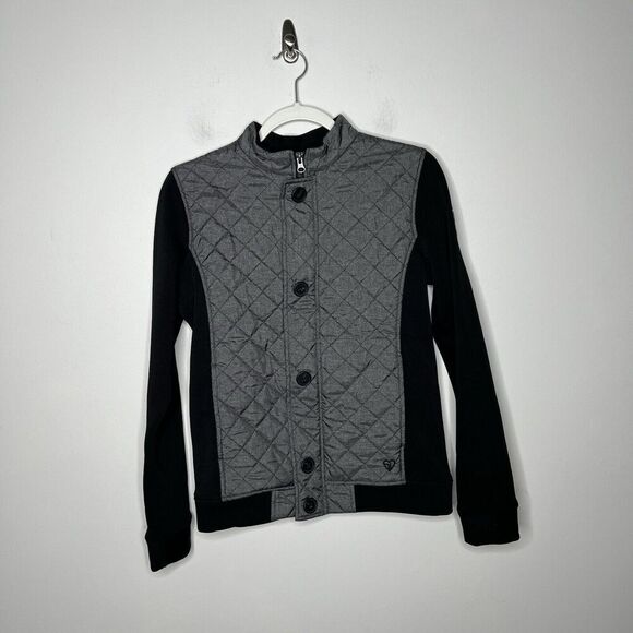 Straight Down Jacket Womens Small Golf Full Zip Stretch Quilted Gray Logo - Picture 7 of 13